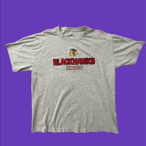 ❗️Vintage 90s Grey Embroidered NHL Chicago Blackhawks Tee❗️